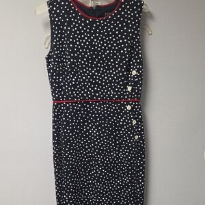 Enfocus Studio Black and White Sheath Midi Dress